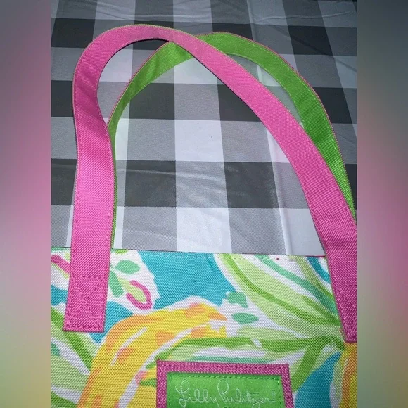Lilly Pulitzer bright colors 🍋 lemon tote bag​ - Picture 3 of 9